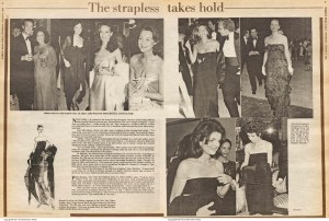 "The Strapless Takes Hold" appeared in WWD on August 5, 1976.