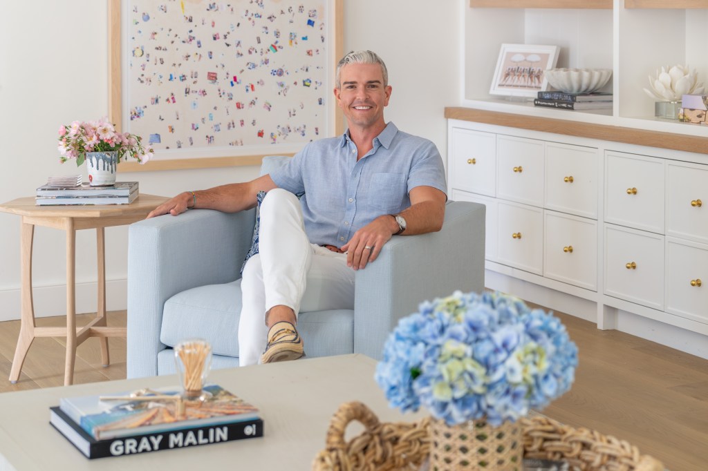 Gray Malin in his Getaway House vacation rental in Montecito, California.