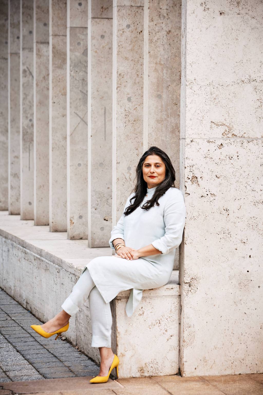 Sharmeen Obaid-Chinoy photographed for WWD in New York, New York on May 9, 2024.